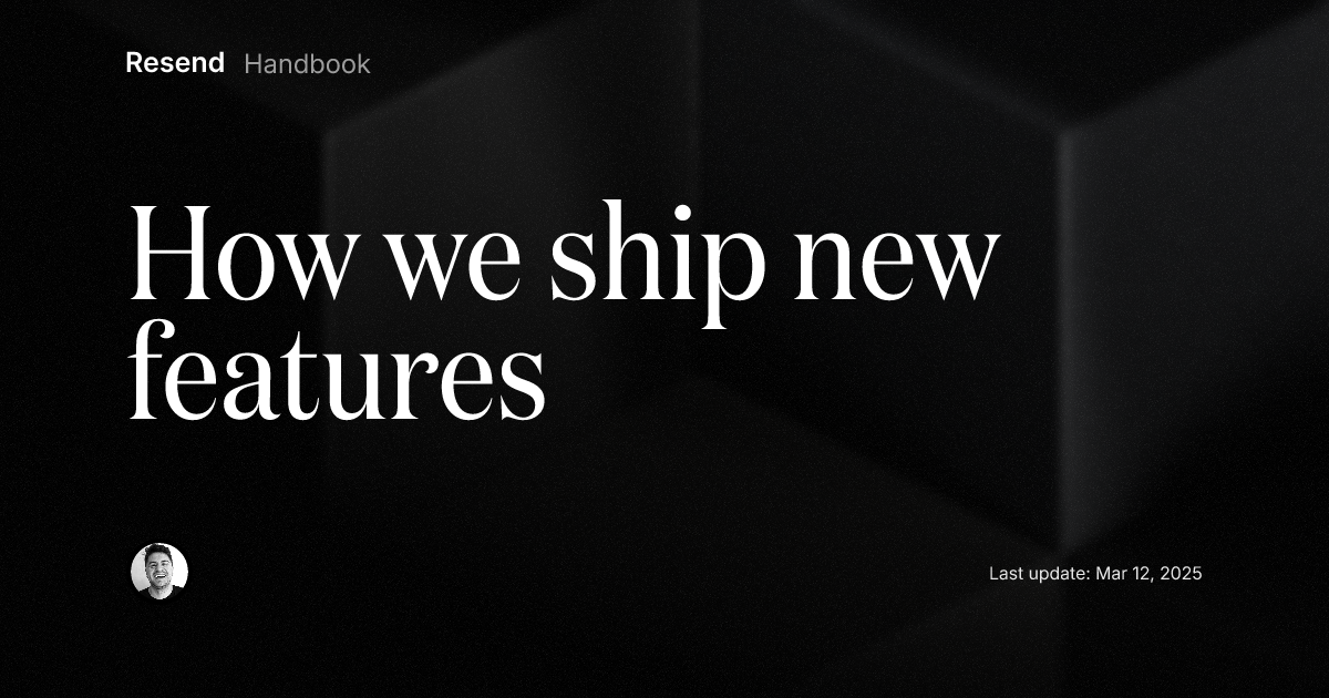 How we ship new features