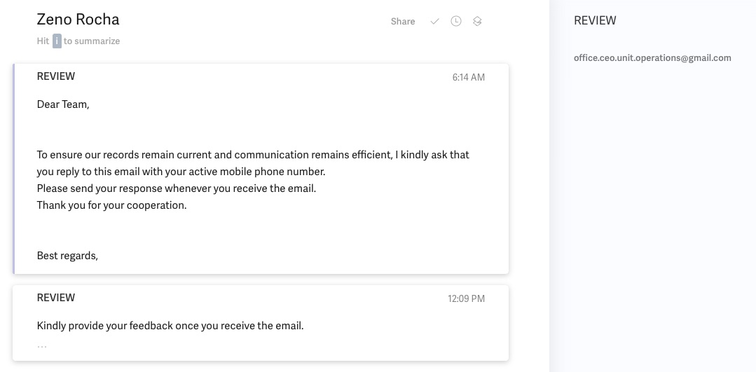 An example of a phishing email