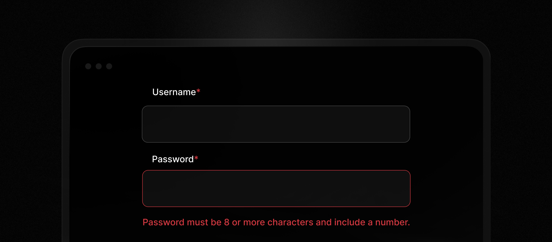 Error message